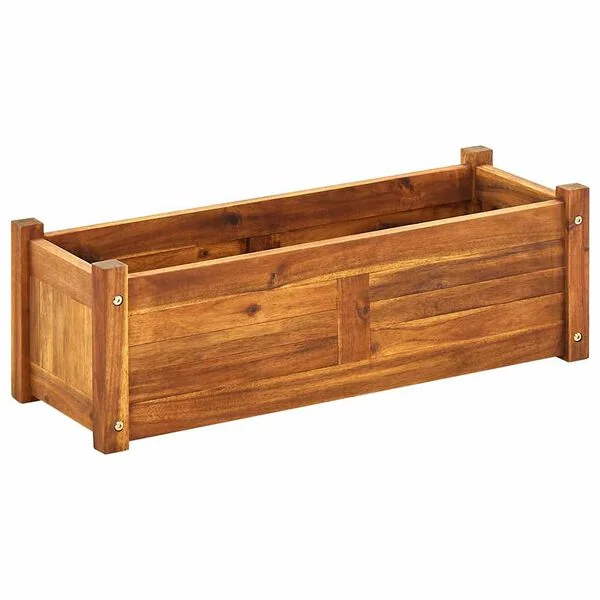 vidaXL Lit surélevé de jardin Bois d'acacia 76x27, 6x25 cm