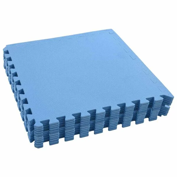 vidaXL Tapis de sol de piscine 12 pc Bleu 4, 32 ㎡ Mousse EVA