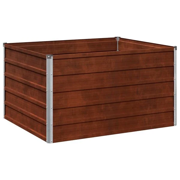 vidaXL Jardin surélevé Rouillé 100 x 80 x 55 cm corton
