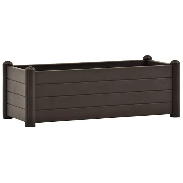 vidaXL Lit surélevé de jardin PP Moka 100x43x35 cm