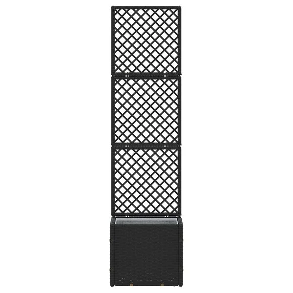 vidaXL Jardinière Treillis Noir 35 x 30 x 135 cm Métал