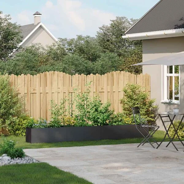 vidaXL Jardinière noir 280x40x40 cm acier laminé à froid