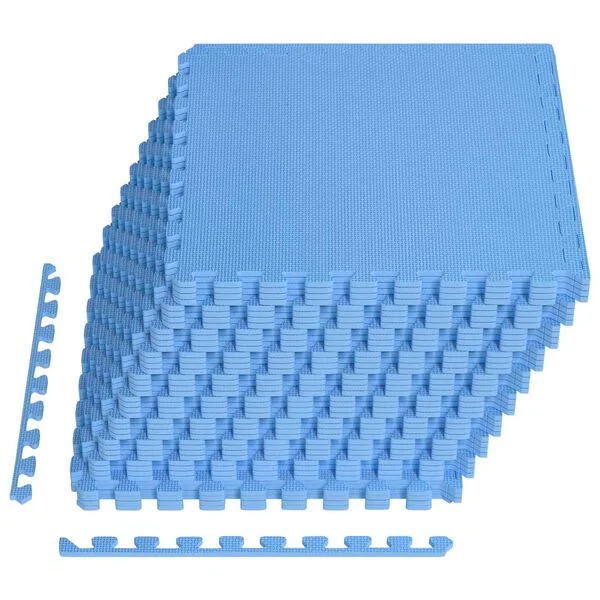 vidaXL Tapis de sol 40 pc Bleu 14, 4 m² Mousse EVA