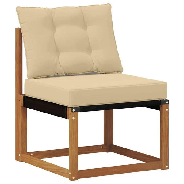 vidaXL Ensemble de canapés d'extérieur 3 pc Naturel et Beige