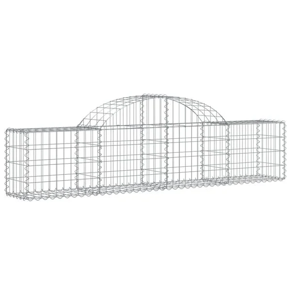 vidaXL Paniers à gabions arqués 14 pcs 200x30x40/60 cm Fer galvanisé