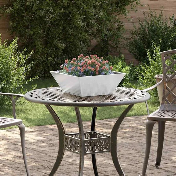 vidaXL Cache-pot de jardin 5 pc Argenté 40 x 40 x 15 cm