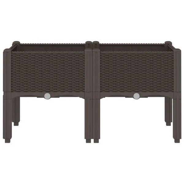 vidaXL Jardinière avec pieds marron 80x40x42 cm PP