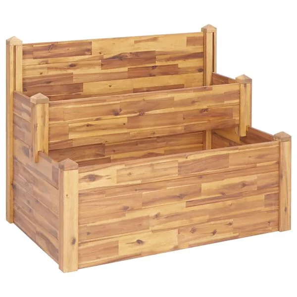 vidaXL Jardinière sur 2 niveaux 110x75x84 cm Bois massif d'acacia