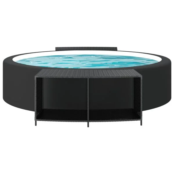 vidaXL Étagères de rangement 2 pcs noir résine tressée
