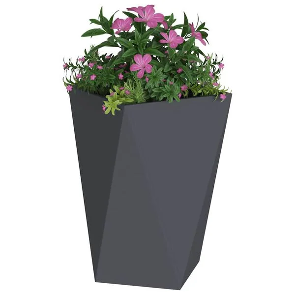 vidaXL Jardinière Anthracite 50 x 50 x 75 cm Acier