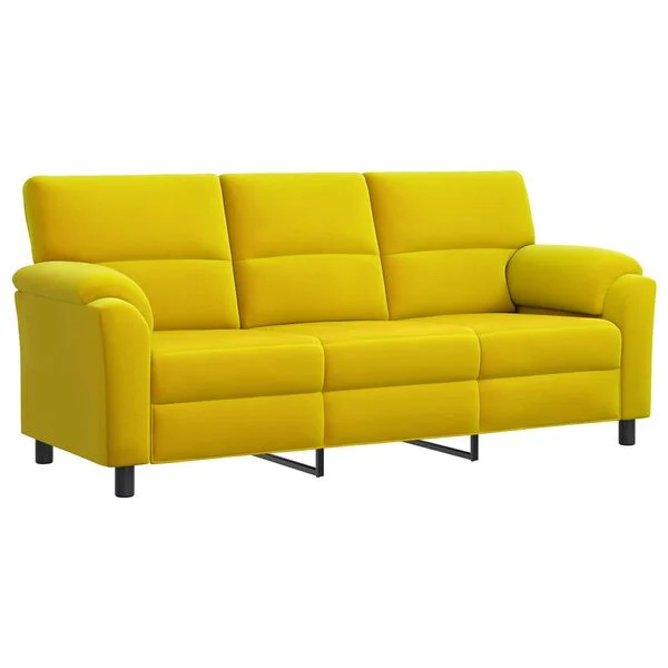 vidaXL Canapé Jaune 214 x 85 x 93 cm Velours