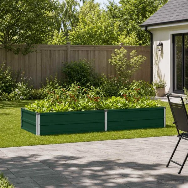 vidaXL Jardin surélevé Vert 160 x 80 x 24 cm acier laminé à froid