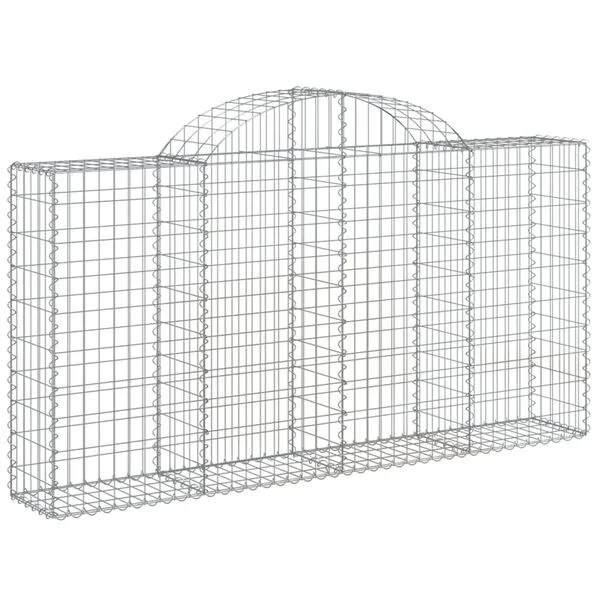 vidaXL Paniers à gabions arqués 13 pcs 200x30x100/120 cm Fer galvanisé