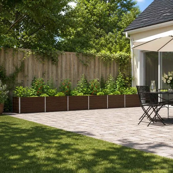 vidaXL Jardin surélevé Noir 600 x 80 x 55 cm acier laminé à froid