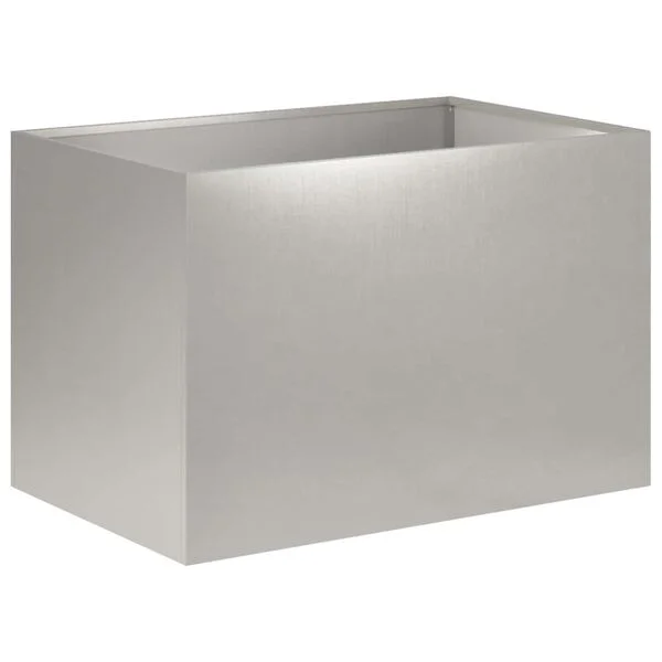 vidaXL Cache-pot de jardin Argenté 50 x 40 x 40 cm Acier inoxydable