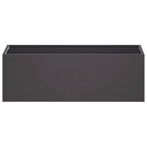 vidaXL Cache-pot de jardin Noir 60 x 20 x 20 cm Acier laminé à froid