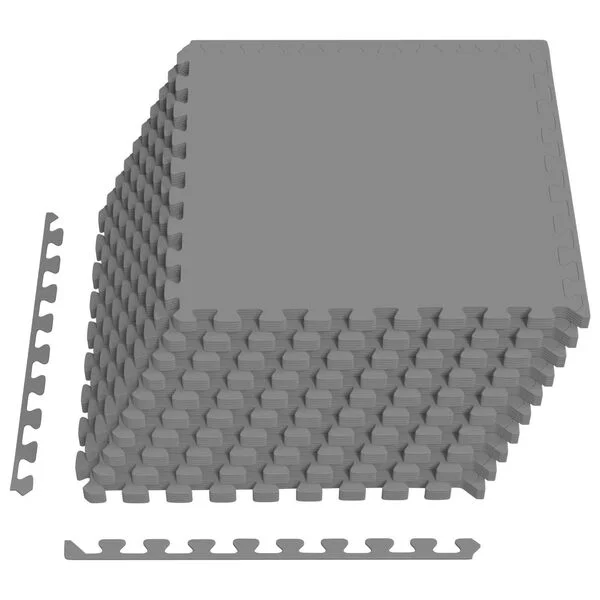 vidaXL Tapis de sol 50 pc Gris 18 m² Mousse EVA