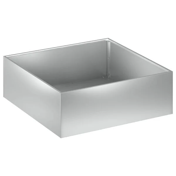 vidaXL Cache-pot de jardin Argenté 40 x 40 x 20 cm Acier galvanisé
