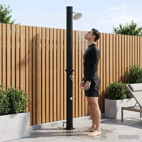 vidaXL Douche solaire avec pommeau de douche et robinet 20 l