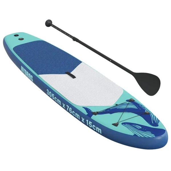 vidaXL Planche à pagaie gonflable HYDROS 305 x 76 x 15 cm Turquoise