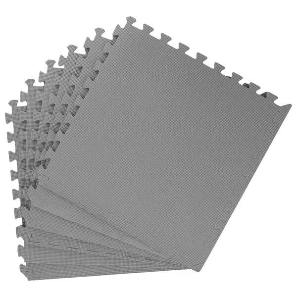 vidaXL Tapis de sol de piscine 24 pc Gris 8, 64 m² Mousse EVA