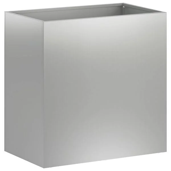 vidaXL Cache-pot de jardin Argenté 50 x 30 x 50 cm Acier galvanisé