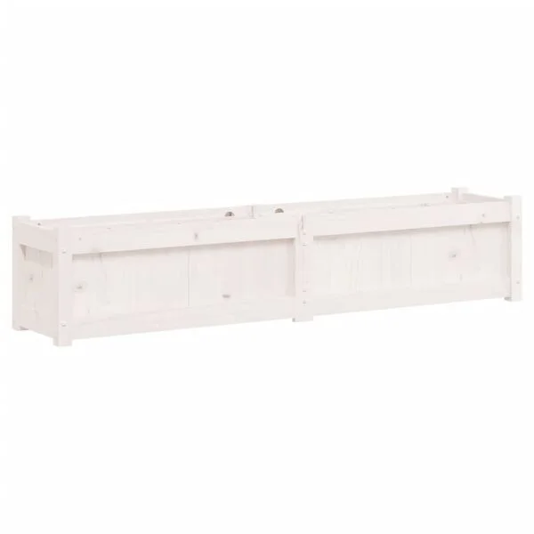 vidaXL Jardinière blanc 150x31x31 cm bois massif de pin
