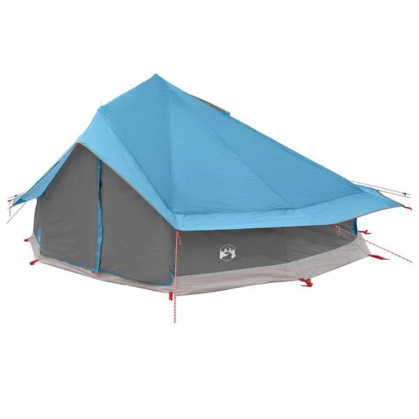 vidaXL Tente Tipi 20 personne Bleu Polyester et Acier