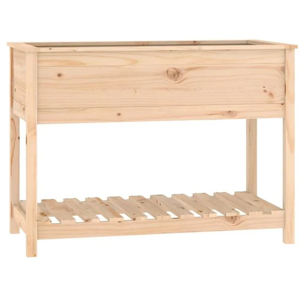 vidaXL Jardinière avec étagère 111, 5x54x81 cm Bois massif de pin