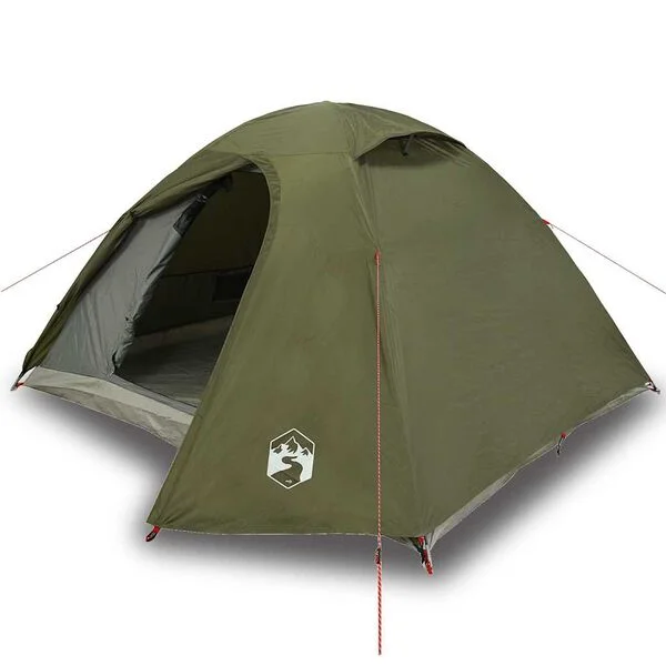 vidaXL Tente de camping à dôme 4 personnes vert olive imperméable