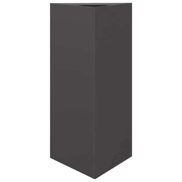 vidaXL Jardinière noir triangulaire 40x34, 5x75 cm acier