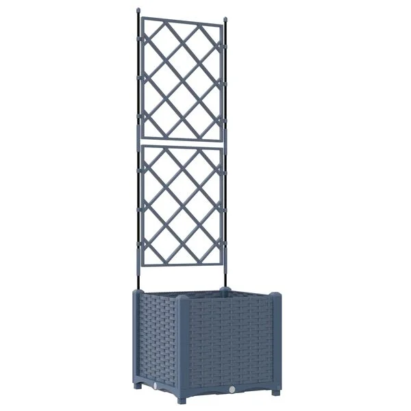 vidaXL Cache-pot de jardin Gris 40 x 40 x 143 cm PP