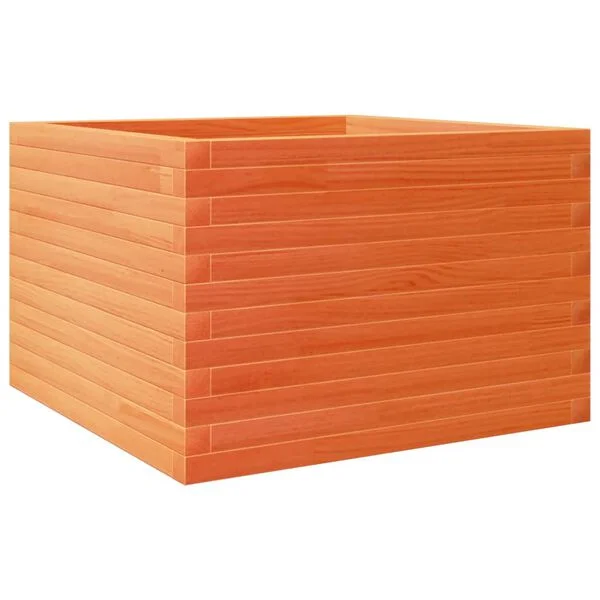 vidaXL Jardinière cire marron 70x70x45, 5 cm bois de pin massif
