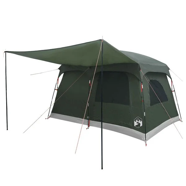vidaXL Tente familiale 8 personne Vert armée Polyester