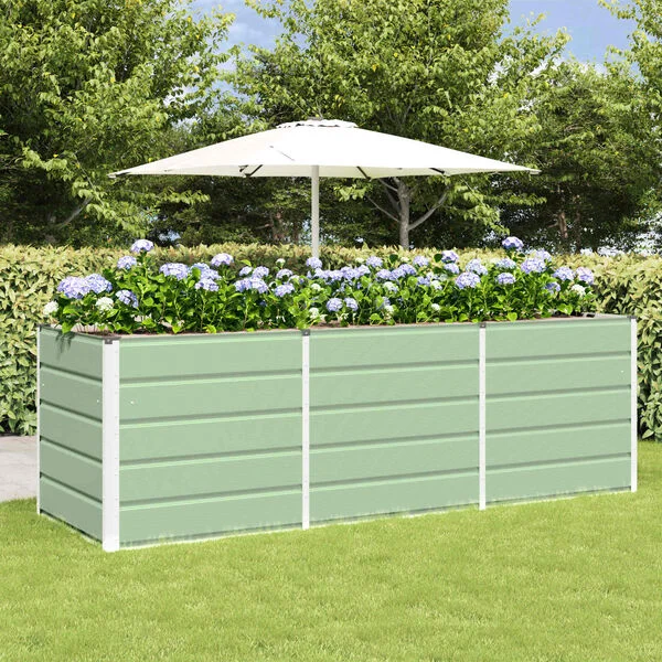 vidaXL Jardinière Vert 240 x 80 x 75 cm Acier