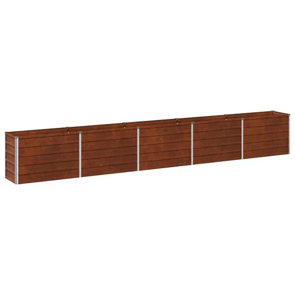 vidaXL Jardin surélevé Rouillé 400 x 40 x 55 cm corton