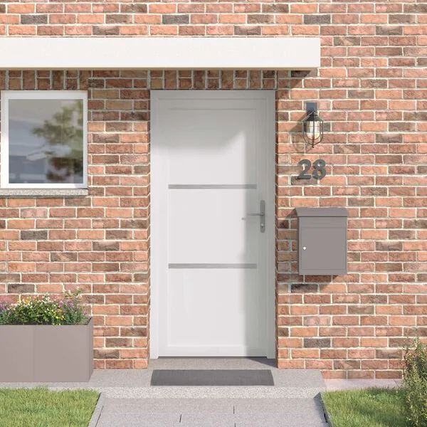 vidaXL Porte Frontale Blanc 98 x 208 cm PVC