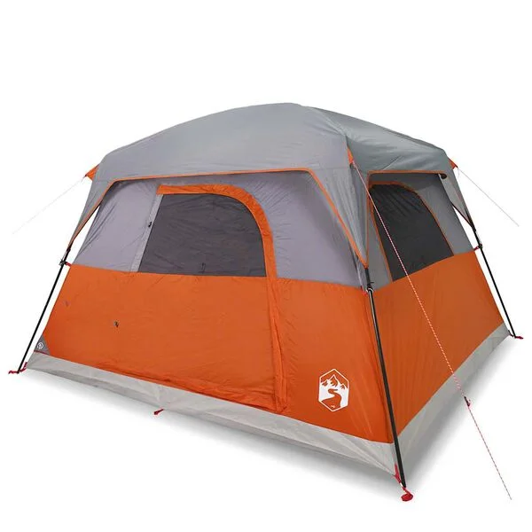 vidaXL Tente de camping de cabine 4 personnes orange imperméable