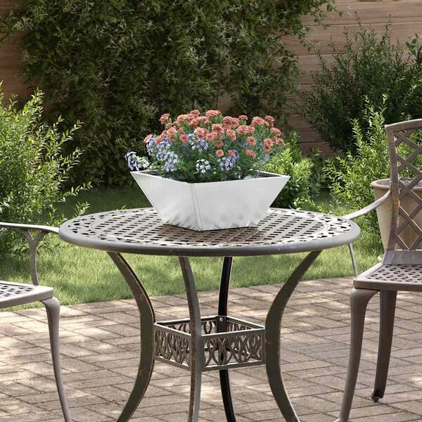 vidaXL Cache-pot de jardin 5 pc Argenté 35 x 35 x 15 cm