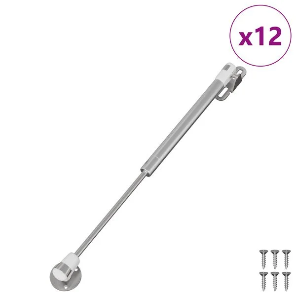 vidaXL Ressort à gaz hydraulique 12 pièces Argenté 280 x 17 x 16 mm