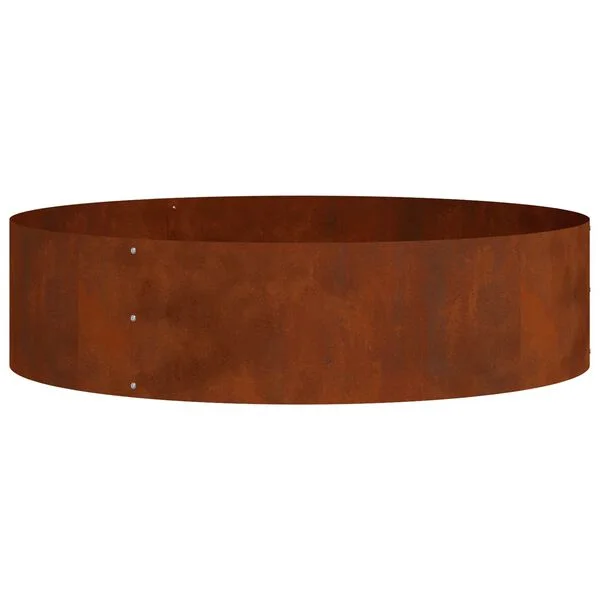 vidaXL Anneau de jardinière Rouillé 80 x 80 x 20 cm Acier patiné