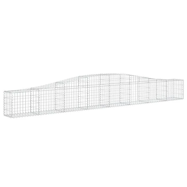 vidaXL Paniers à gabions arqués 7 pcs 400x30x40/60 cm Fer galvanisé