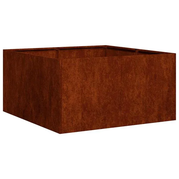 vidaXL Jardinière rouillé 80x80x40 cm acier inoxydable