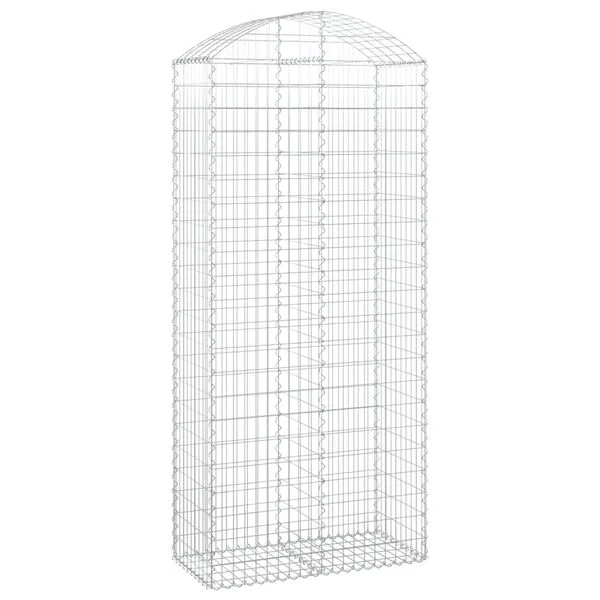 vidaXL Panier de gabions arqué 100x50x220/240 cm Fer galvanisé