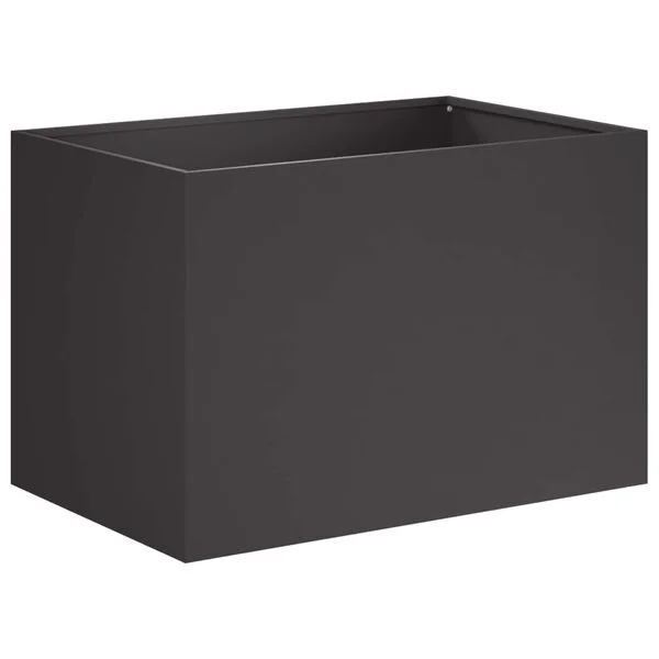 vidaXL Cache-pot de jardin 2 pc Noir 50 x 40 x 40 cm
