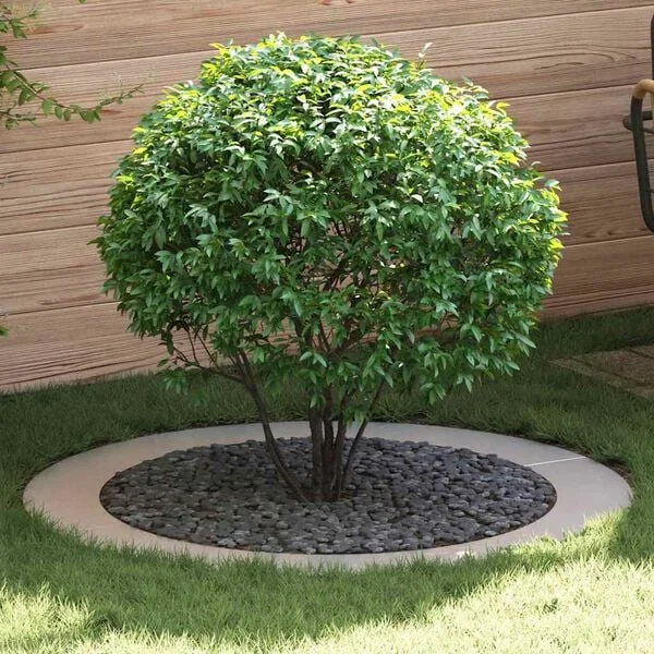 vidaXL adapté pour anneaux d'arbre plats 5 pc Argent Ø90/120 cm
