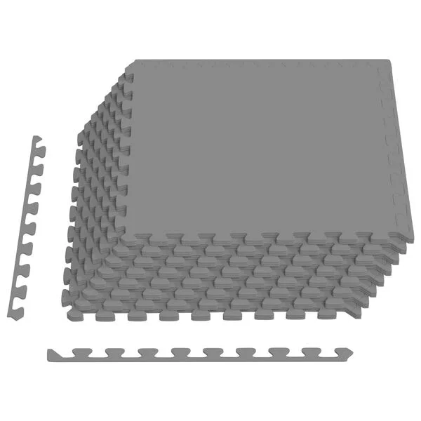 vidaXL Tapis de sol 24 pc Gris 8, 64 m² Mousse EVA