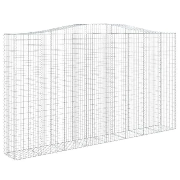 vidaXL Paniers à gabions arqués 8 pcs 400x50x220/240 cm Fer galvanisé