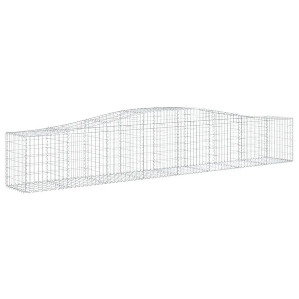 vidaXL Paniers à gabions arqués 9 pcs 400x50x60/80 cm Fer galvanisé