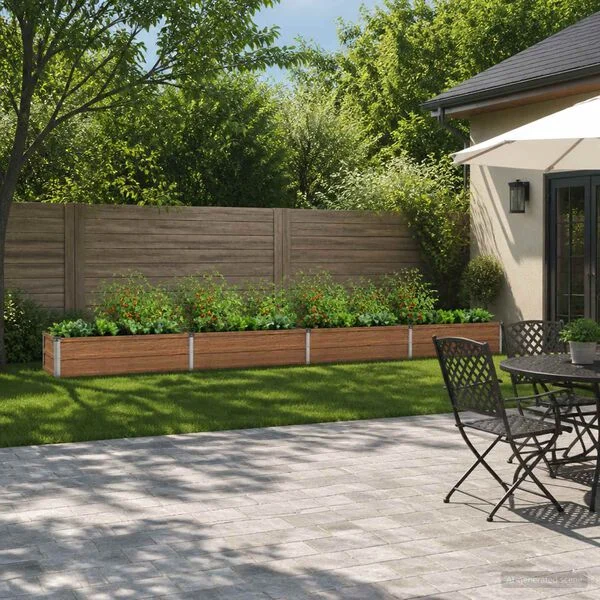 vidaXL Jardin surélevé Chêne Brun 320 x 40 x 24 cm